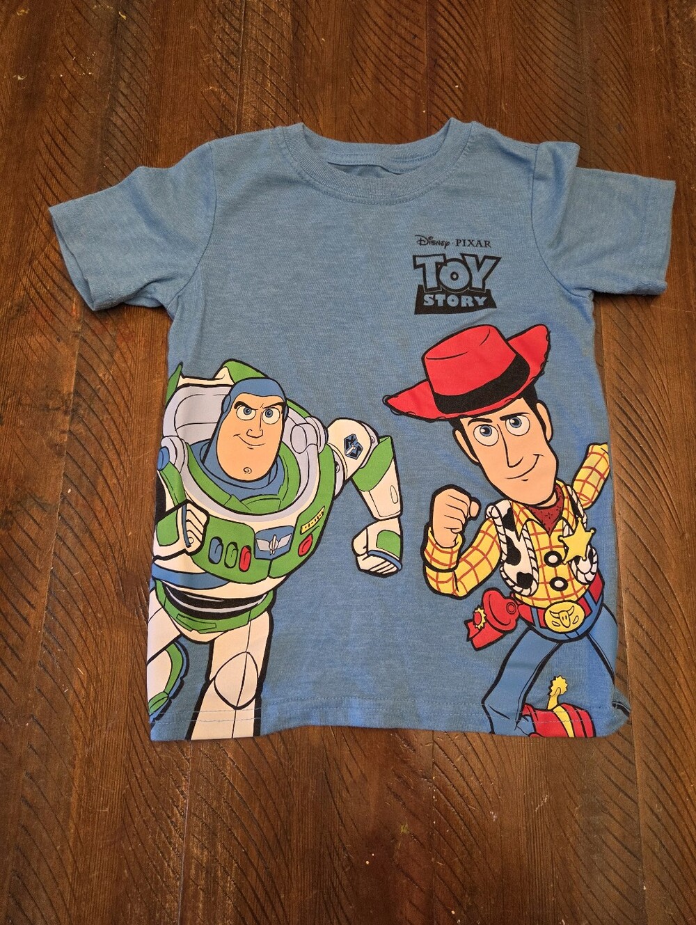 🎉5/$10 Toy Story Kids Blue Buzz & Woody T-Shirt 5T